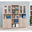 【唯熙傢俱】凱琳橡木色6尺書櫃組(書櫃 書櫥 玻璃書櫃 開放書櫃 收納櫃 置物櫃)