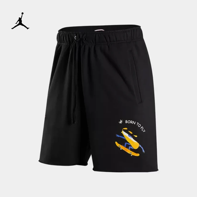 【NIKE 耐吉】短褲 籃球 M J  FLC HBR 9” SHORT GCEL [SKATEBOARD] 男款 黑(FJ7708010)