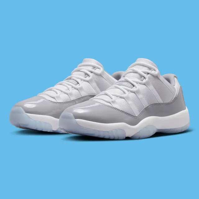 NIKE 耐吉】休閒鞋Air Jordan 11 Low Cement Grey 灰水泥漆皮休閒鞋男