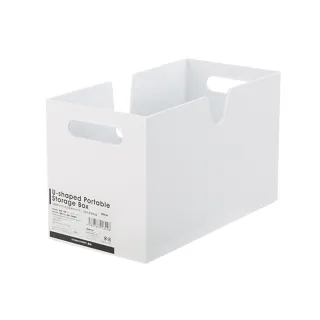 【SHIMOYAMA 霜山】層架/櫥櫃/抽屜用提把式收納籃-3入(PET手提收納盒/快取置物盒/U型口儲物盒)