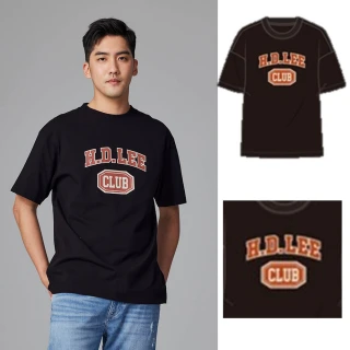 【Lee 官方旗艦】男裝 短袖T恤 /  H.D. LEE CLUB 氣質黑 季節性版型(LL230006K11)