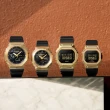 【CASIO 卡西歐】G-SHOCK黑金時尚 金屬  男女對錶 情侶對錶(GM-2100G-1A9+GM-S2100GB-1A)