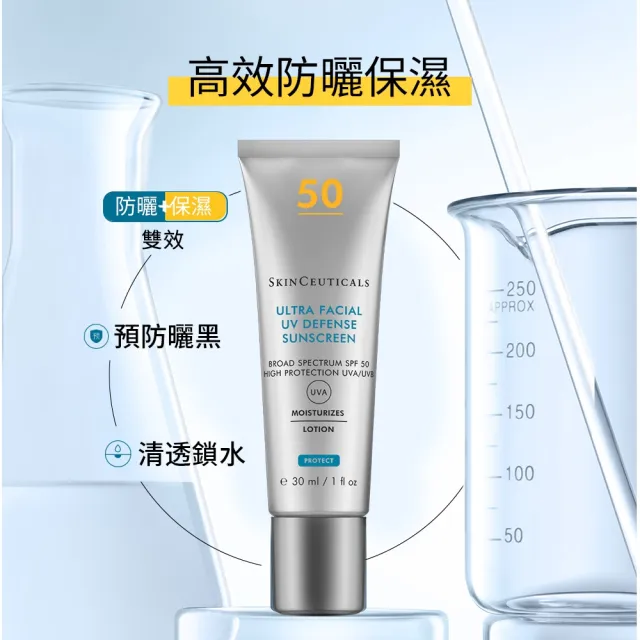 【Skin Ceuticals 修麗可】極致保濕防曬隔離乳SPF50 PA++++ 30ml(保濕防曬小銀傘)