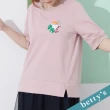 【betty’s 貝蒂思】網紗拼接長版T-Shirt(淺粉)