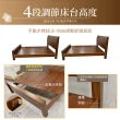 【IHouse】熊讚 全實木房間3件組 雙人5尺(床架+床頭櫃+舒適獨立筒床墊)
