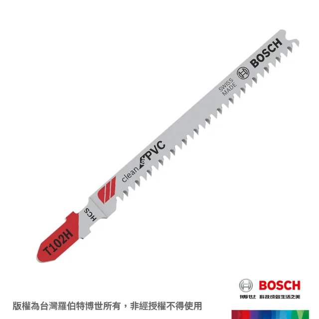【BOSCH 博世】線鋸片(T 102 H 3支/卡)