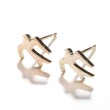 【VIA】白鋼耳釘 燕子耳釘/動物系列 飛翔燕子造型白鋼耳釘(金色)
