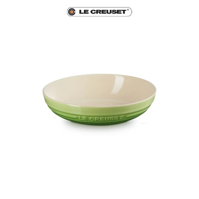 【Le Creuset】瓷器深圓盤 20cm(棕櫚綠)