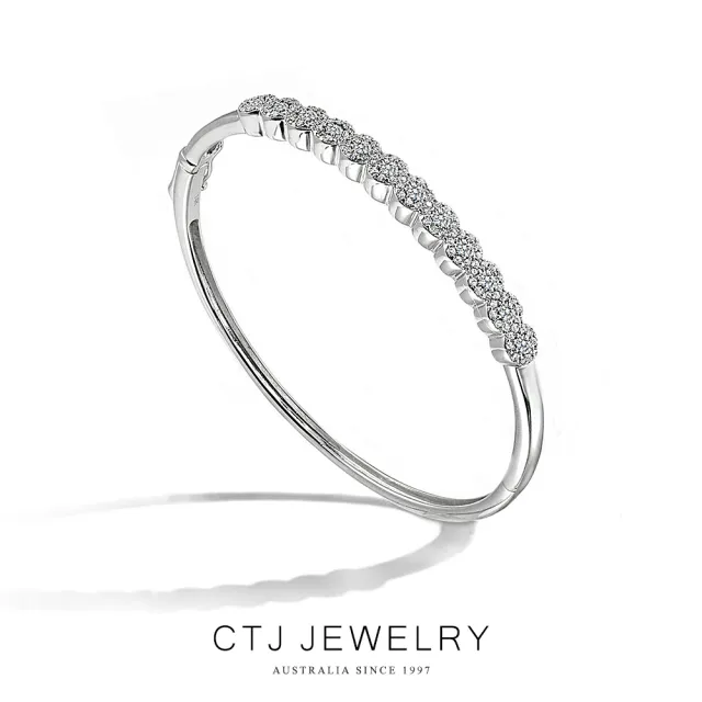 【CTJ】1克拉 D-F color 18K金 華貴 鑽石手環