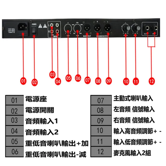 【BARY】前級 麥克風混音功能音頻放大聲音處理器(EP-898-1)