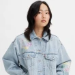 【LEVIS 官方旗艦】女款 90年古著牛仔外套 / 寬袖設計 / 花朵拼布設計 熱賣單品 A1743-0029