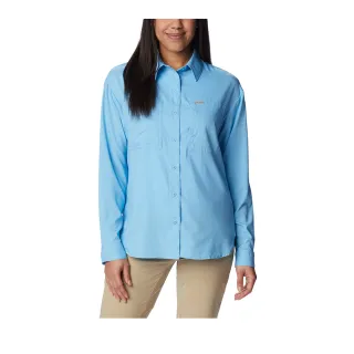 【Columbia 哥倫比亞 官方旗艦】女款-超防曬UPF50快排長袖襯衫-藍色(UAL99100BL / 2023年春夏)