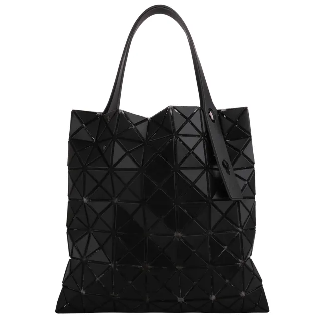 【ISSEY MIYAKE 三宅一生】BAOBAO 皮質幾何小菱格7x7手提包(黑/霧面)