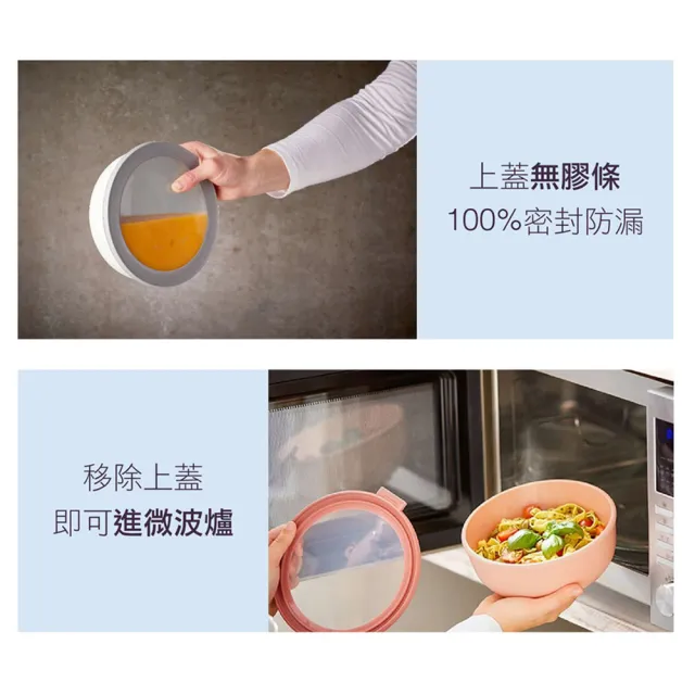 【MEPAL】Cirqula 圓形密封保鮮盒三件組 350ml+500ml+750ml(顏色任選)