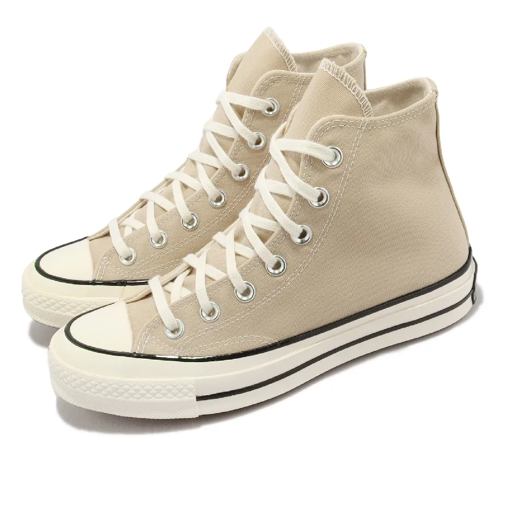 【CONVERSE】帆布鞋 Chuck 70 HI 男鞋 女鞋 奶茶色 高筒 奶油底 1970 三星 黑標 休閒鞋(A03446C)