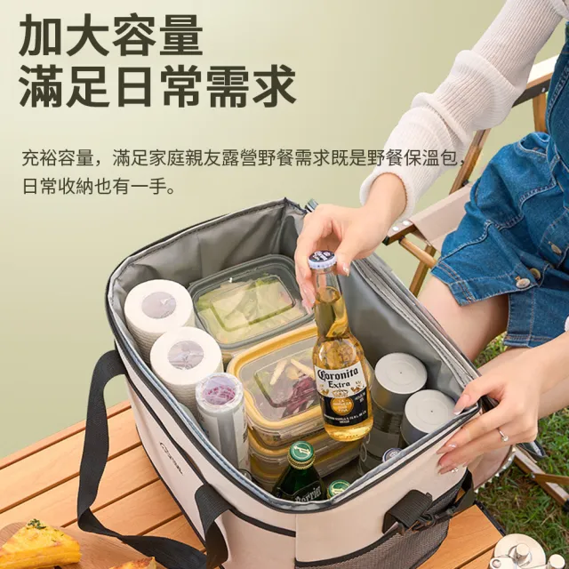 【Nil】戶外露營便攜式保溫保冷袋 單肩/手提外出大容量冷藏袋(野餐包 保溫袋 保冰袋)