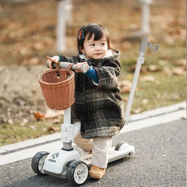 【Kazam】三合一兒童滑步車-旗艦款(有拉桿可坐滑站滑1-14歲滑板車)