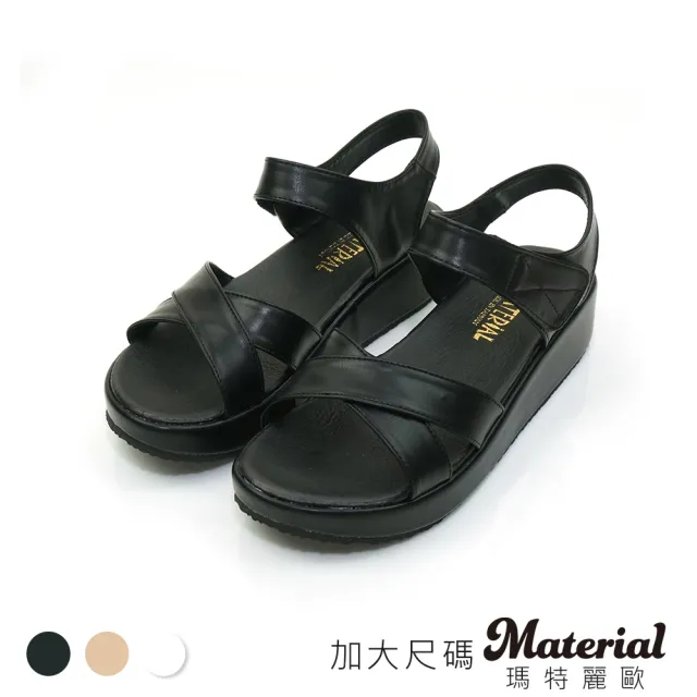 【MATERIAL 瑪特麗歐】女鞋 涼鞋 加大尺碼 小交叉涼鞋  TG929(涼鞋)
