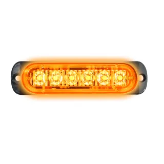 【GEORGE】黃光地燈 6LED燈板 燈條 氣氛燈 貨車邊燈 12~24V B-SLY6(示寬燈 led照明燈 工作燈)