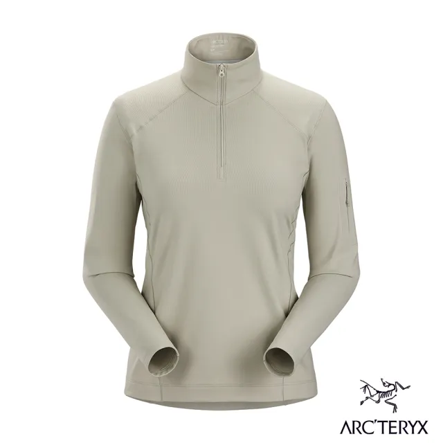 【Arcteryx 始祖鳥官方直營】女 Rho LT 刷毛內層套頭衫(生態綠)