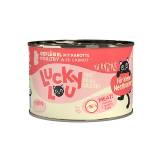 【Lucky Lou 幸運喵】幼貓主食罐 禽肉+紅蘿蔔 12入(貓罐)