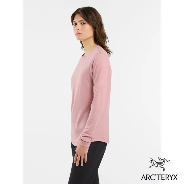 【Arcteryx 始祖鳥】女 Lana 羊毛長袖圓領衫(幸福粉)