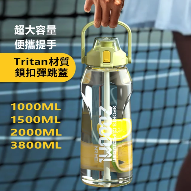 灰熊厲害 美國進口Tritan材質一鍵彈蓋手提運動水壺1500ml