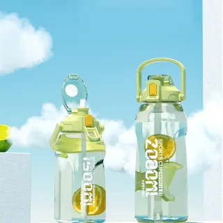 【灰熊厲害】美國進口Tritan材質一鍵彈蓋手提運動水壺2000ml