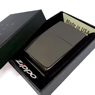 【Zippo】黑炫冰 鏡面 打火機(24756)