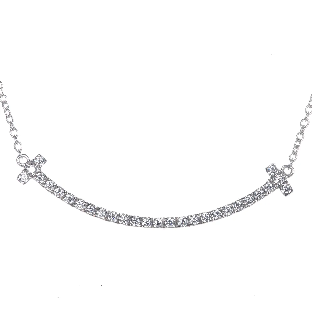 【DOLLY】0.35克拉 14K金輕珠寶微笑鑽石項鍊