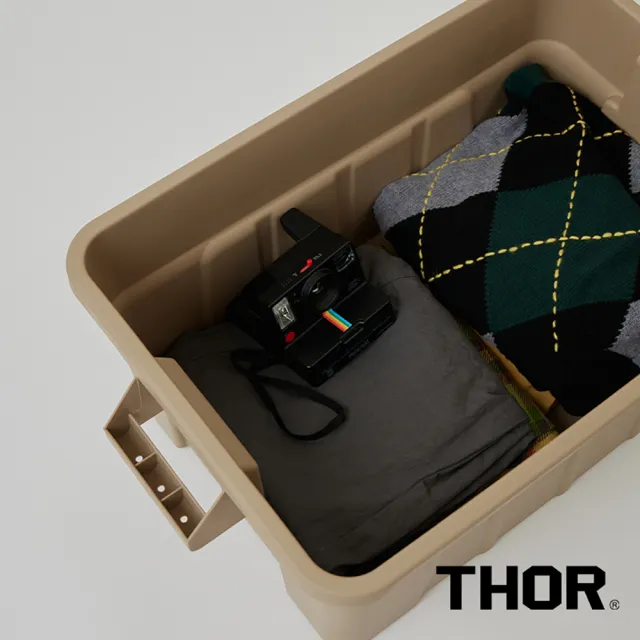 【THOR】THOR BOX 收納箱 75L(透黑/黑色/軍綠/沙棕/灰藍/透明)