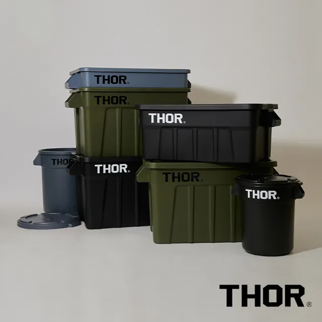 【THOR】THOR BOX 收納箱 75L(透黑/黑色/軍綠/沙棕/灰藍/透明)