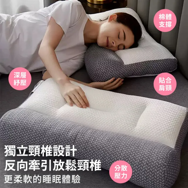 【Galatea 葛拉蒂】深度睡眠4D減壓牽引舒頸枕1入(4D減壓 牽引舒頸枕)