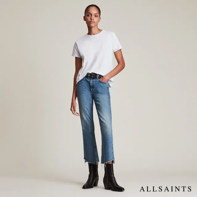 【ALLSAINTS】GRACE 柔軟純棉公羊頭骨短袖T恤-白 WM248W(常規版型)