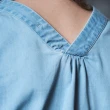 【5th STREET】女裝性感V領造型牛仔襯衫-漂淺藍