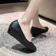 【baibeauty 白鳥麗子】MIT經典素面舒適圓頭楔型包鞋(楔型包鞋)