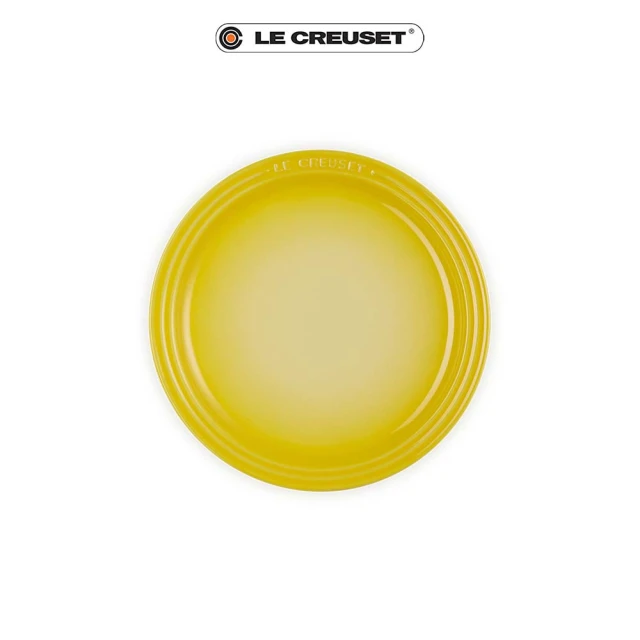 【Le Creuset】瓷器圓盤19cm(閃亮黃)