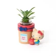 【小禮堂】Hello Kitty 木製造型容器 - 蘋果款(平輸品)