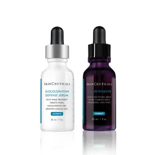 【Skin Ceuticals 修麗可】淡斑緊緻★HA塑顏抗皺彈力紫米精華 30ml+淨膚淡斑發光精華 30ml(彈潤緊緻)