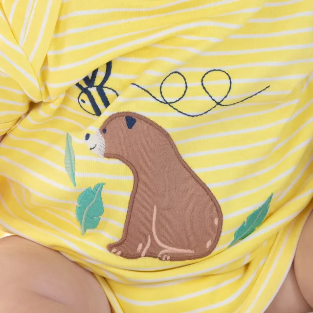 【Piccalilly】英國皮卡儷儷有機棉嬰幼兒連身衣2件組(熊寶寶)