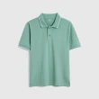 【GAP】男女同款 Logo短袖POLO衫-綠色(671975)