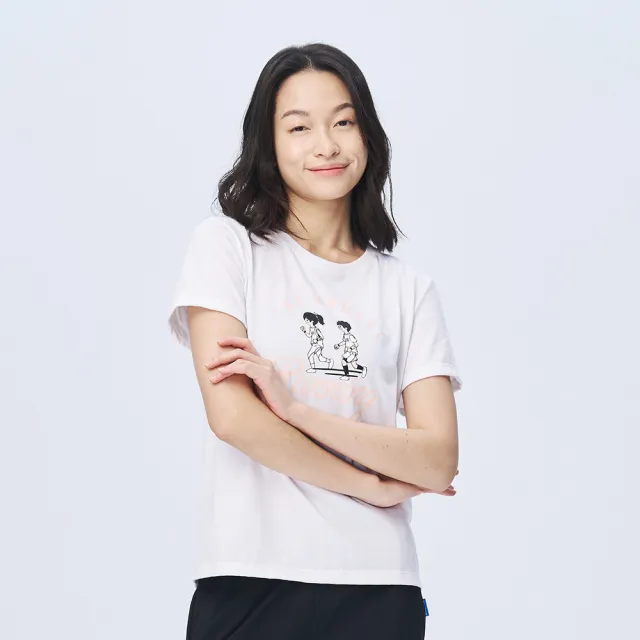 【BATIS 巴帝斯】彈力柔棉原創插畫T - 女 - 兩色(公仔T)