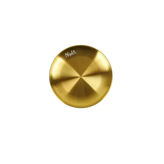 【NUIT 努特】304不鏽鋼金色圓盤 14cm 金色餐具 不鏽鋼盤 不鏽鋼碗 金盤 露營 戶外 居家(NTD64GD)