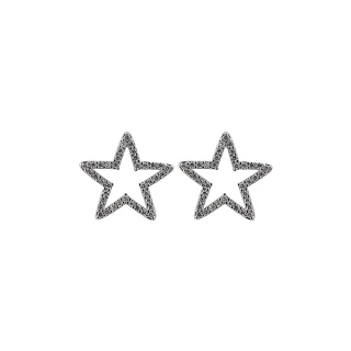【KATE SPADE】經典五角星造型鑲鑽穿式耳環(銀)