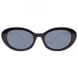 【CARIN】復古歐美個性 橢圓框型 膠框太陽眼鏡 NewJeans代言(黑#KRISTEN R C1)