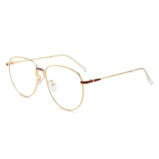 【Quinta】UV400濾藍光文青金屬眼鏡青年男女適用(過濾藍光減少損傷-QT9023)