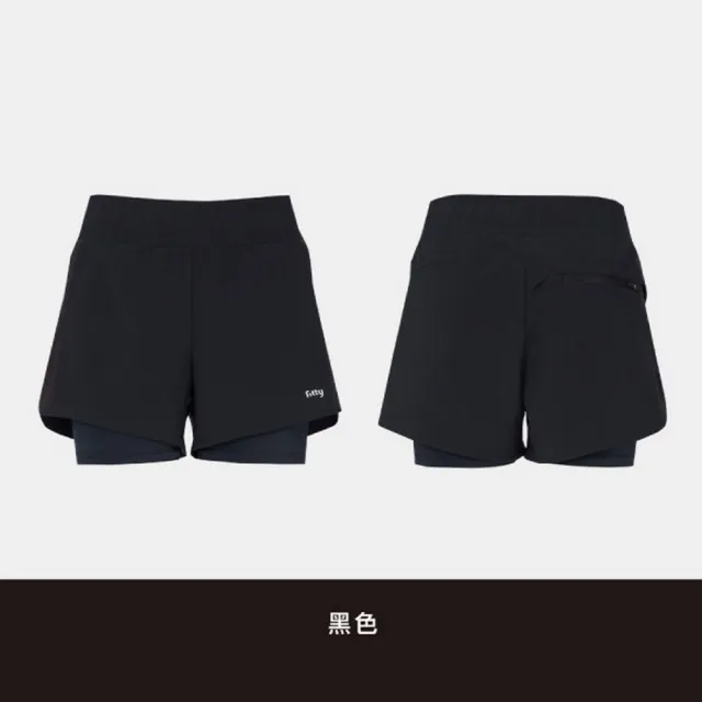 【iFit】愛瘦身 Fitty 網布拼接雙層運動短褲