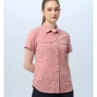 【Wildland 荒野】女3M透氣快乾抗UV短袖襯衫(摩曼粉)