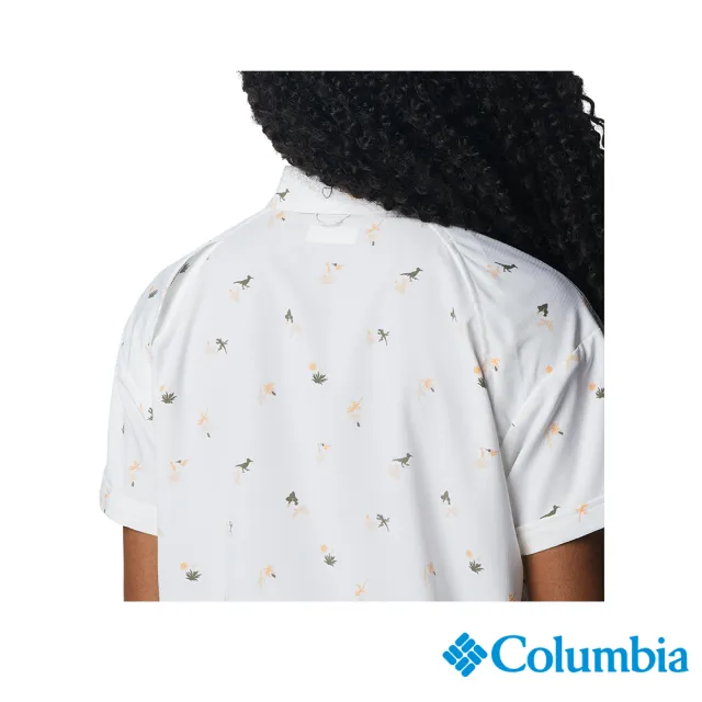 【Columbia 哥倫比亞 官方旗艦】女款-Silver Ridge Utility超防曬UPF50快排短袖襯衫-白色(UAR09080WT/202