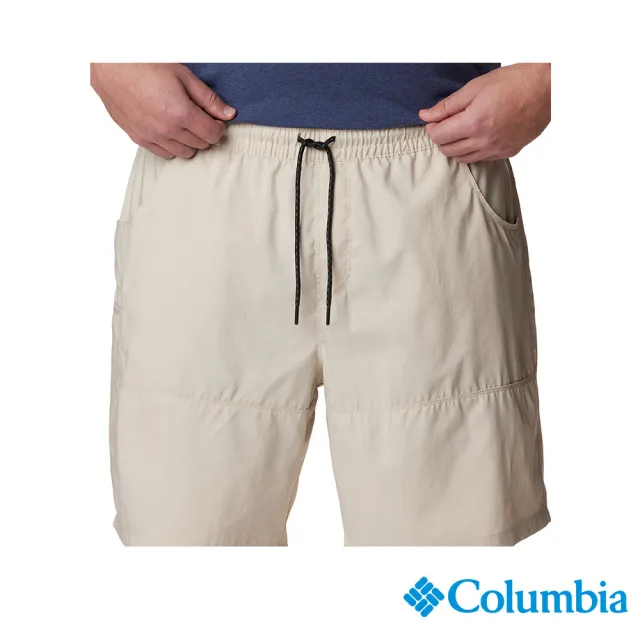 【Columbia 哥倫比亞 官方旗艦】男款-Coral Ridge防曬UPF50快排短褲-卡其(UAE50800KI / 2023春夏)